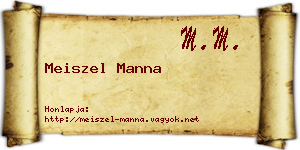 Meiszel Manna névjegykártya
